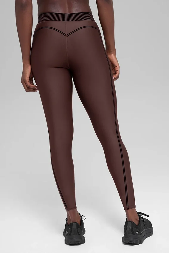 High-Waist Airlift 7/8-lengte Legging – Brownstone