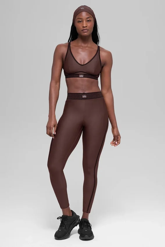 High-Waist Airlift 7/8-lengte Legging – Brownstone