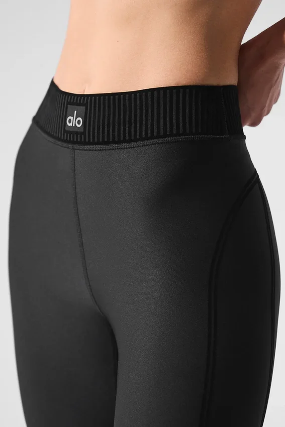 High-Waist Airlift 7/8-lengte Legging - Zwart