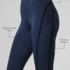 High-Waist Airlift Capri-legging - Marineblauw