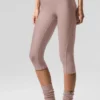 High-Waist Airlift Capri met perfecte pasvorm - Taupe