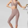 High-Waist Airlift Capri met perfecte pasvorm - Taupe
