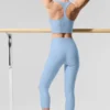 High-Waist Airlift capri - Seashell Blue