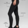 High-Waist Airlift Elongated Legging – Zwart