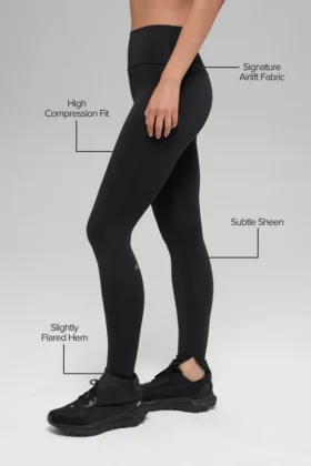 High-Waist Airlift Elongated Legging – Zwart