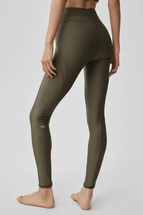 High-Waist Airlift Evolve Legging – Olive Tree