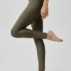 High-Waist Airlift Evolve Legging – Olive Tree