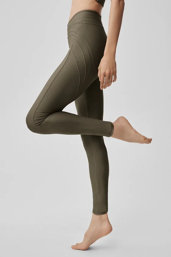 High-Waist Airlift Evolve Legging – Olive Tree