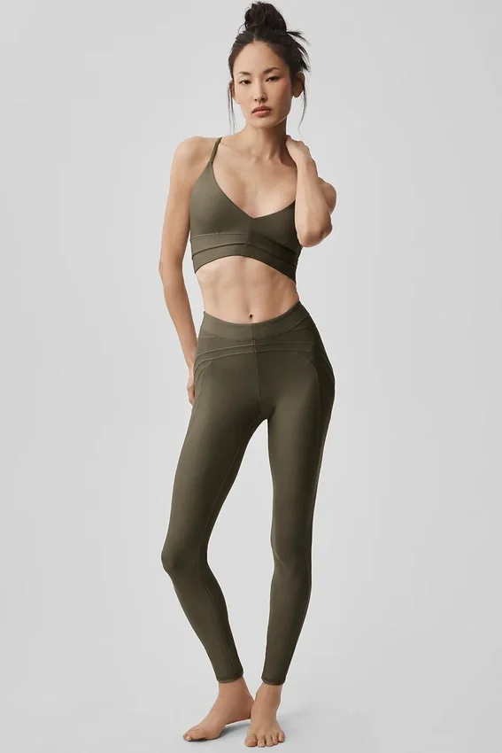 High-Waist Airlift Evolve Legging – Olive Tree