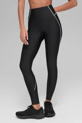 High-Waist Airlift Haven Legging – Zwart/Wit