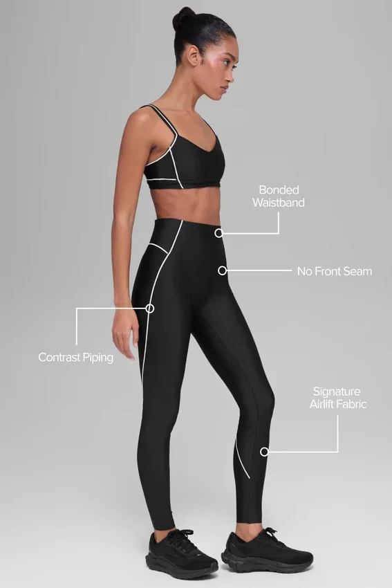High-Waist Airlift Haven Legging – Zwart/Wit