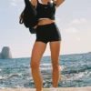 High-Waist Airlift-korte broek van 3" - Zwart