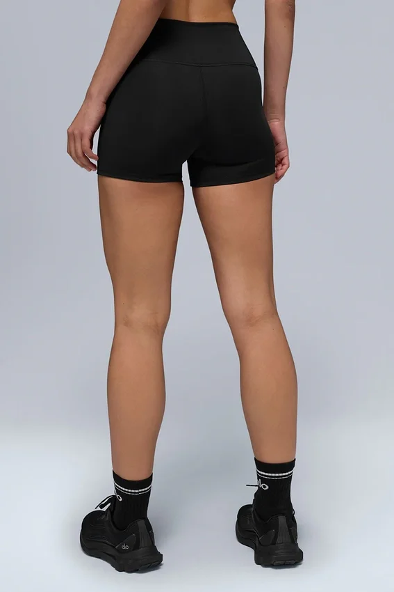 High-Waist Airlift-korte broek van 3" - Zwart