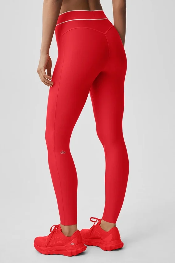 High-Waist Airlift Legging - Felrood/Wit
