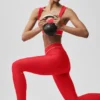High-Waist Airlift Legging - Felrood/Wit