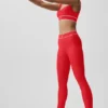 High-Waist Airlift Legging - Felrood/Wit