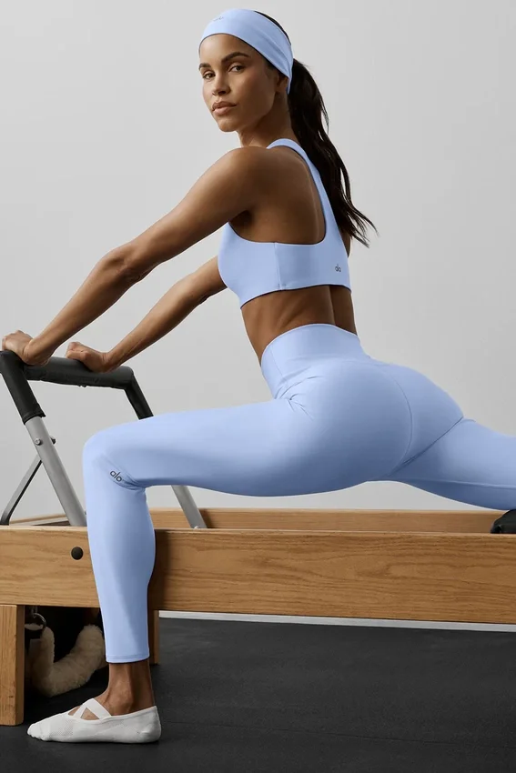 High-Waist Airlift Legging - Licht Provence-blauw