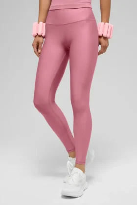 High-Waist Airlift Legging – Pink Wild Rose