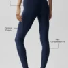 High-Waist Airlift Legging van topkwaliteit – marineblauw