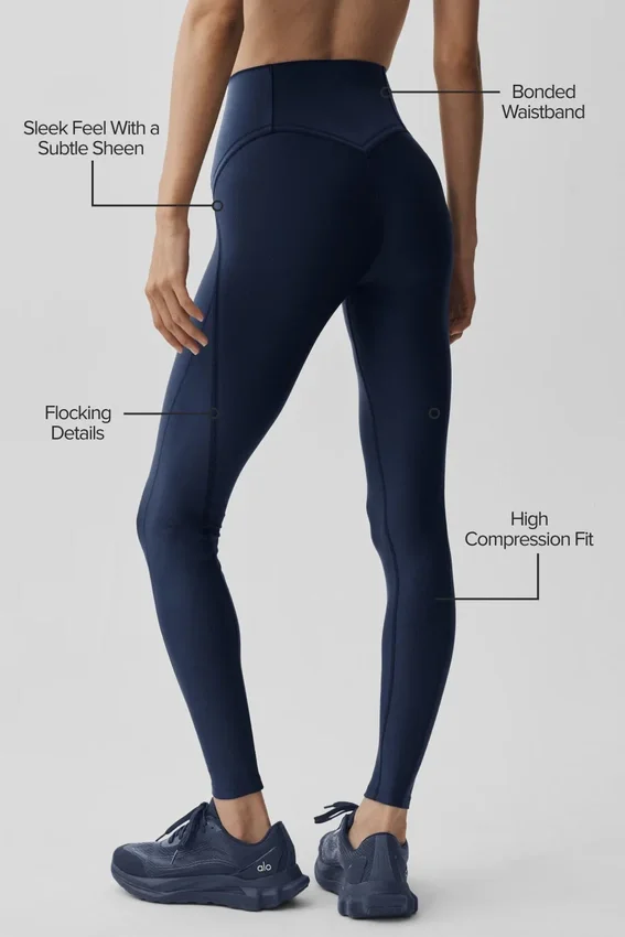 High-Waist Airlift Legging van topkwaliteit – marineblauw