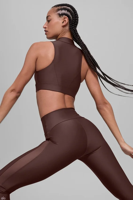High-Waist Airlift Mesh Infatuation Legging – Brownstone