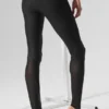 High-Waist Airlift Mesh Legging met beugels – Zwart