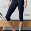 High-Waist Airlift strakke capri - marineblauw