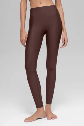 High-Waist Airlift strakke legging – Brownstone