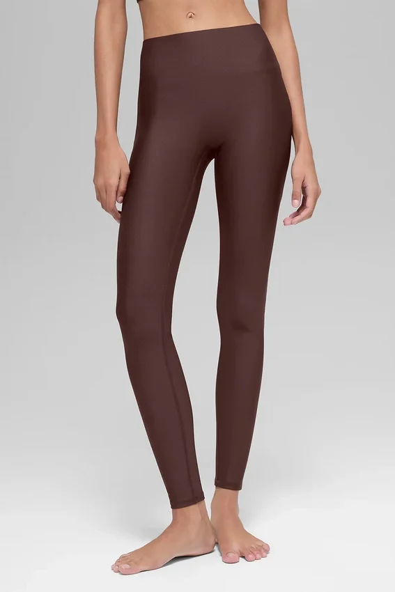 High-Waist Airlift strakke legging - Brownstone