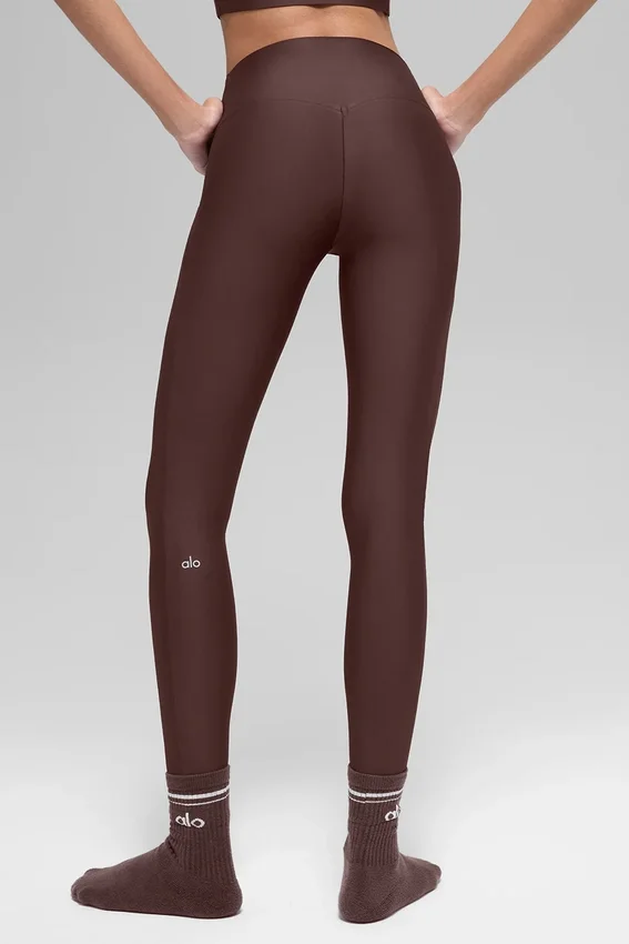 High-Waist Airlift strakke legging - Brownstone