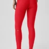 High-Waist Airlift strakke legging – felrood