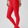 High-Waist Airlift strakke legging – felrood
