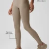 High-Waist Airlift strakke legging - Gravel