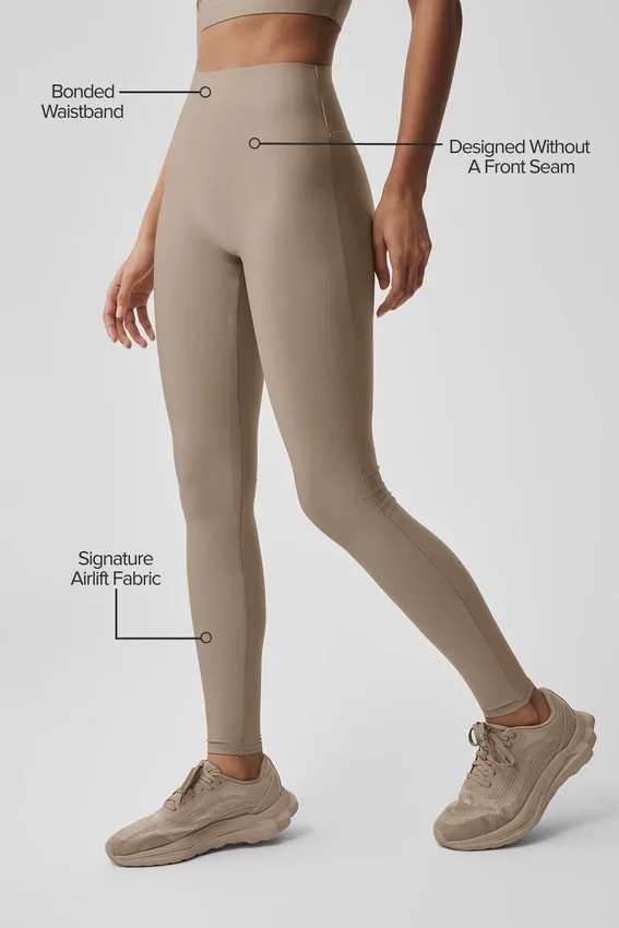High-Waist Airlift strakke legging - Gravel