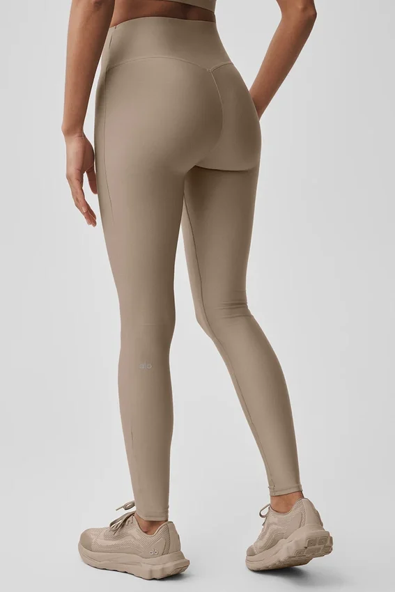 High-Waist Airlift strakke legging - Gravel