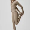 High-Waist Airlift strakke legging - Gravel