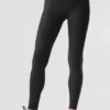 High-Waist Airlift strakke legging - Zwart