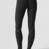 High-Waist Airlift strakke legging - Zwart