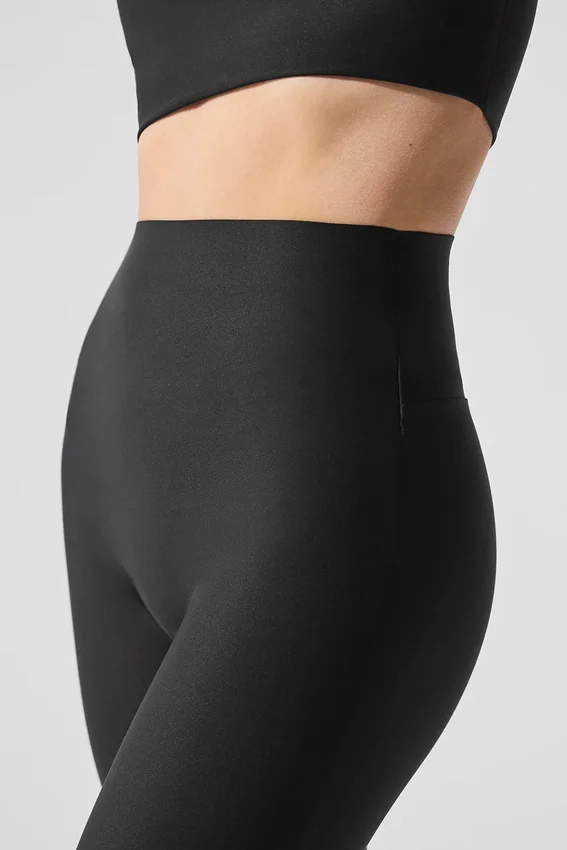 High-Waist Airlift strakke legging - Zwart