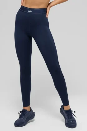 High-Waist Airlift Suit Up-Legging - Navy/Navy
