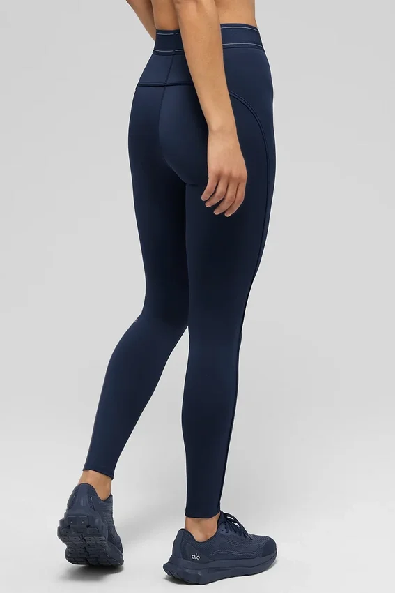 High-Waist Airlift Suit Up-Legging - Navy/Navy