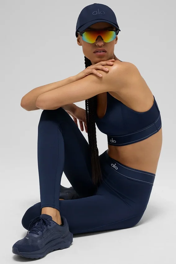 High-Waist Airlift Suit Up-Legging - Navy/Navy