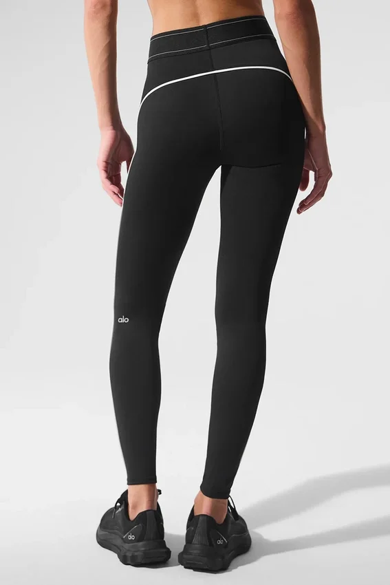 High-Waist Airlift Suit Up Leggings - Zwart/Wit