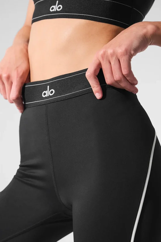 High-Waist Airlift Suit Up Leggings - Zwart/Wit