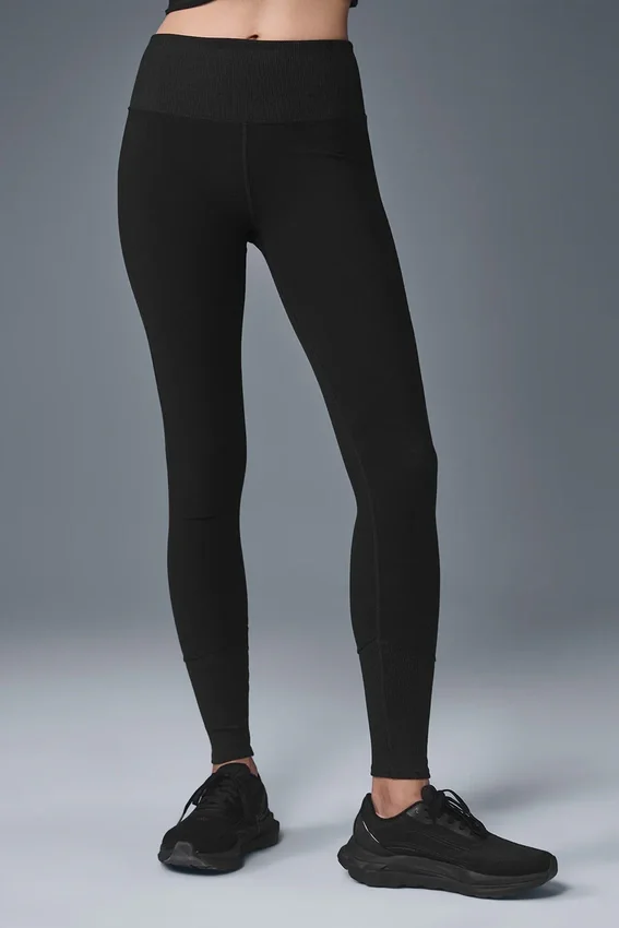 High-Waist Alosoft Lounge Legging – Zwart