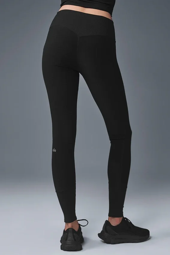 High-Waist Alosoft Lounge Legging – Zwart