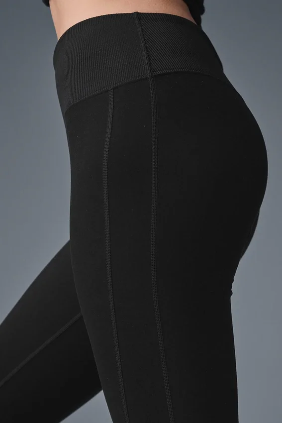 High-Waist Alosoft Lounge Legging – Zwart