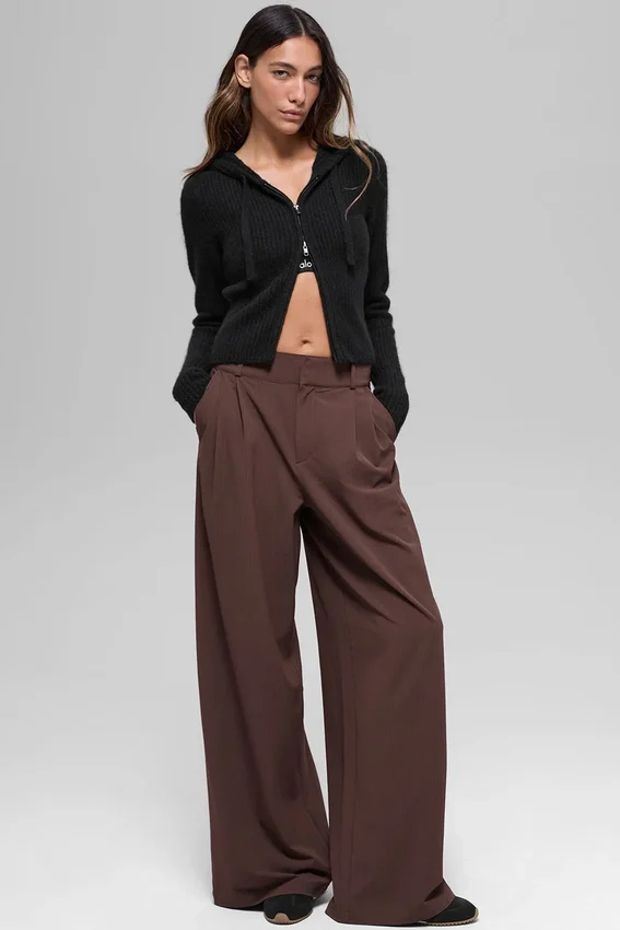 High-Waist Dreamscape-broek (lang) - Brownstone