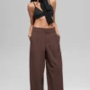 High-Waist Dreamscape-broek (lang) - Brownstone