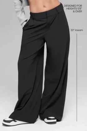 High-Waist Dreamscape-broek (lang) – Zwart